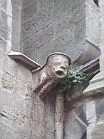Carcassonne, Eglise St-Vincent, Gargouille, Tete (2)